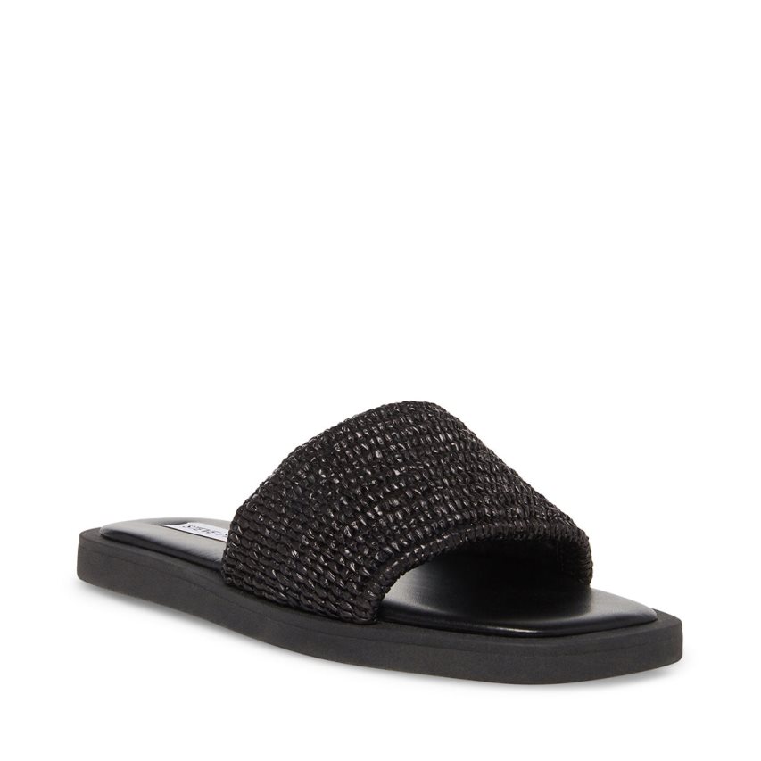 Sandalias de Diapositivas Steve Madden Leigh Mujer Negras | ES TF18E0